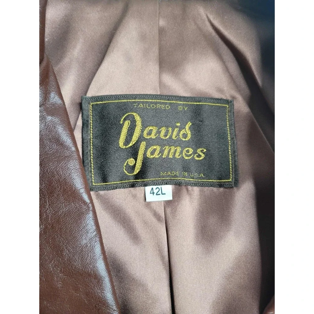 Vintage David James Leather Western Jacket Men's 42L‎